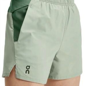 On Essential Running Shorts Green Women’s S Workout All Sport Athletic Sport
